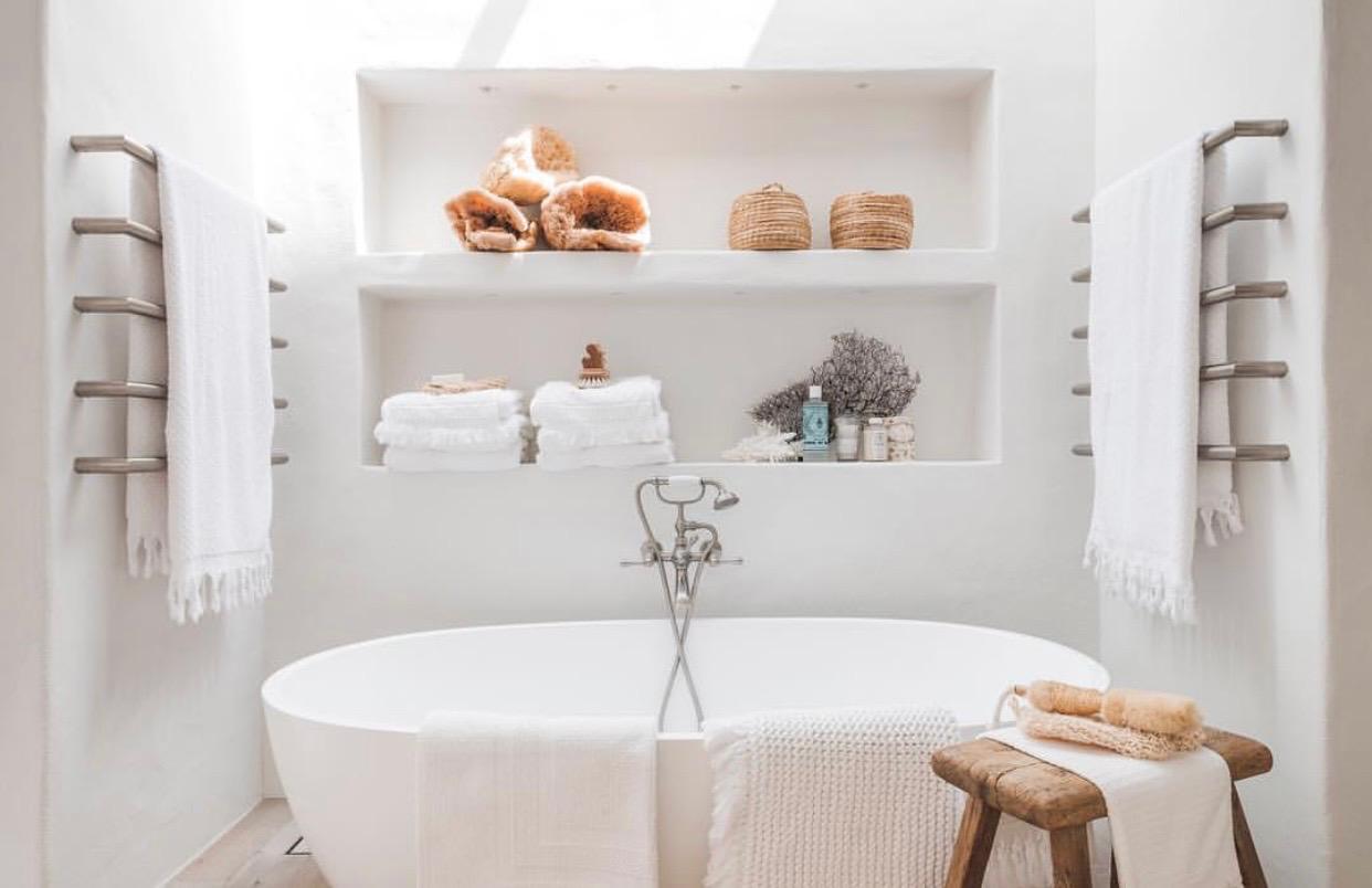 Spa bathroom with freestanding tub