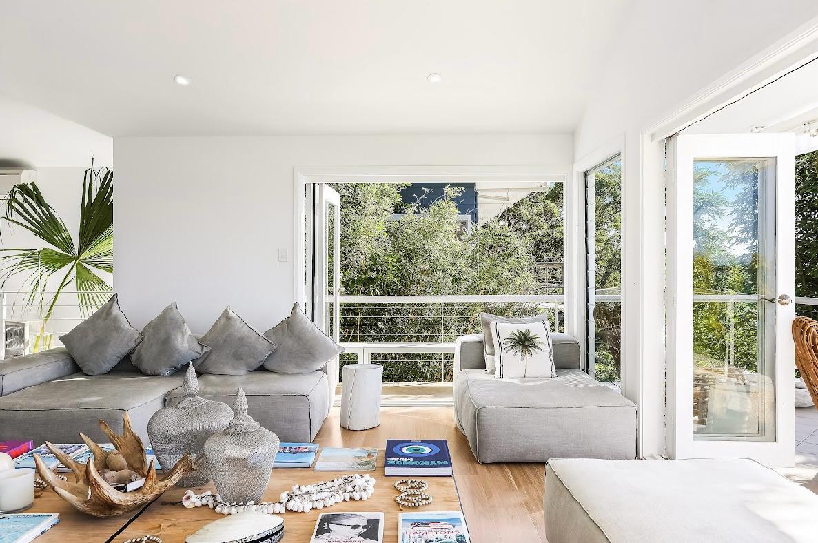 Coastal living room with natural light